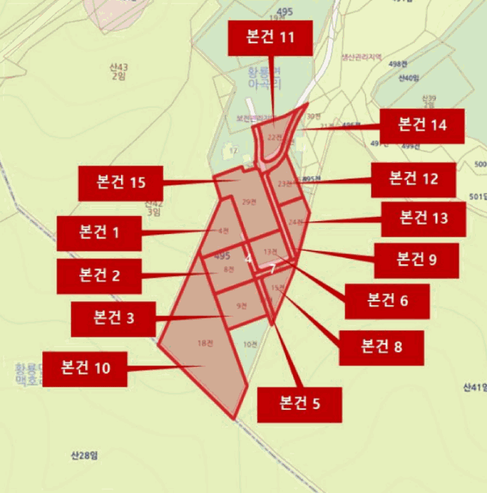 전라남도 장성군 황룡면 아곡리 495-4 외 14필지 전 경매 사진 50