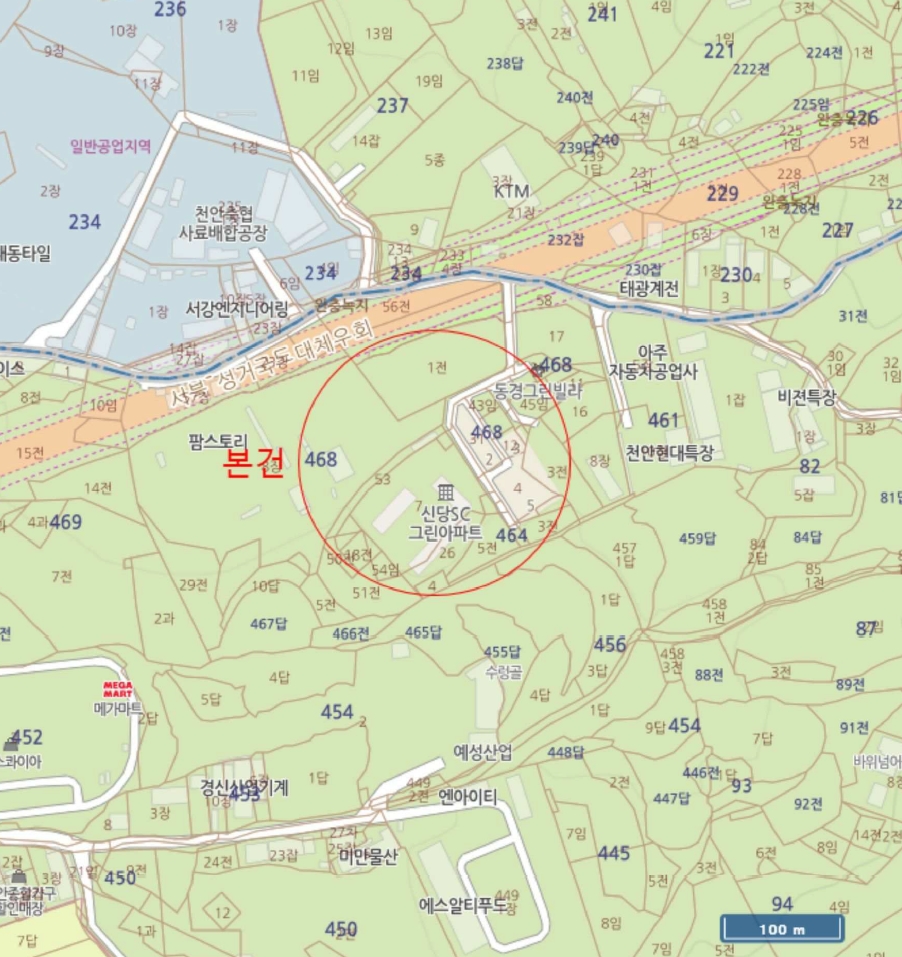 충남 천안시 서북구 신당동 468-7, 101동 1층103호 (신당동,에스씨그린아파트) 외 1필지 아파트 경매 사진 16