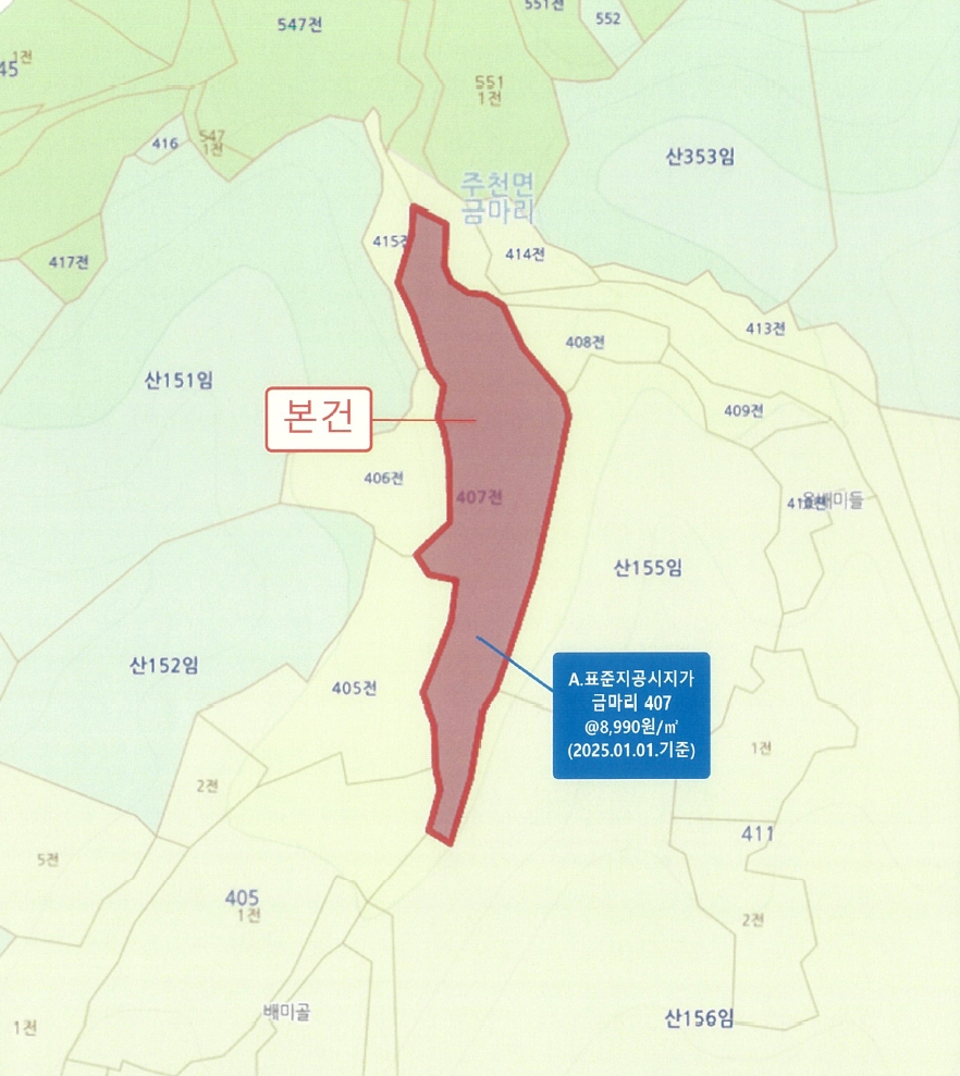 강원특별자치도 영월군 주천면 금마리 407 전 경매 사진 15