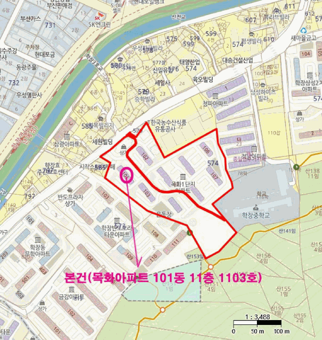 부산광역시 사상구 학장동 574-82 목화아파트 101동 11층1103호 아파트 경매 사진 13