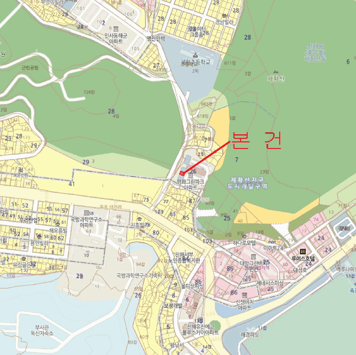 경상남도 창원시 진해구 제황산동 26-4 평화그린파크 6층 603호 외 3필지 아파트 경매 사진 10