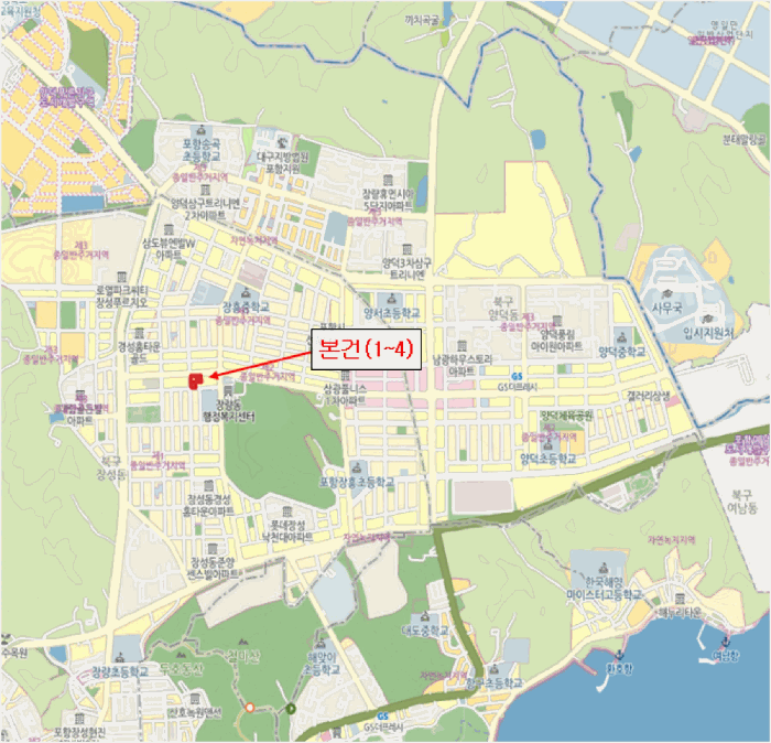 경상북도 포항시 북구 장성동 1526-1 외 3필지 의료시설 경매 사진 43