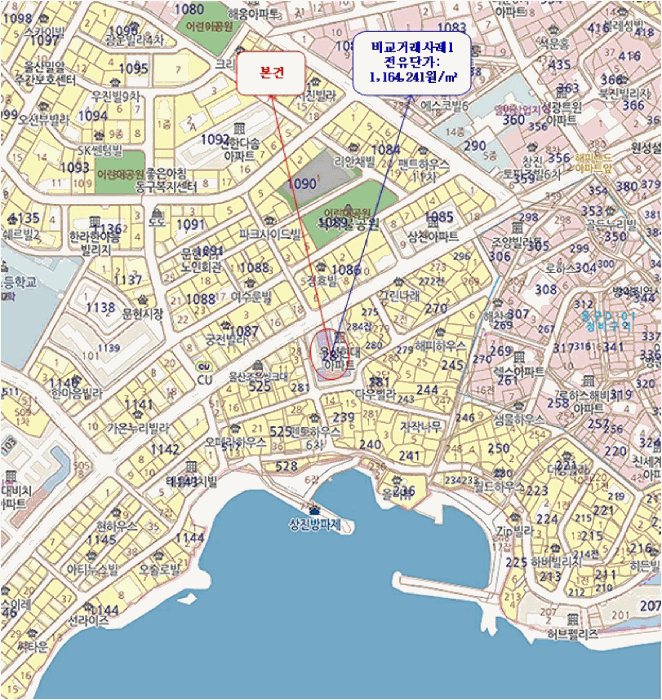 울산광역시 동구 방어동 281-1 우성현대아파트 10층1009호 외 1필지 아파트 경매 사진 7