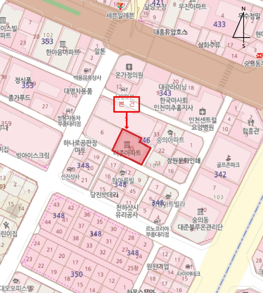 인천광역시 미추홀구 숭의동 346-35 더존아파트 4층404호 오피스텔 경매 사진 19