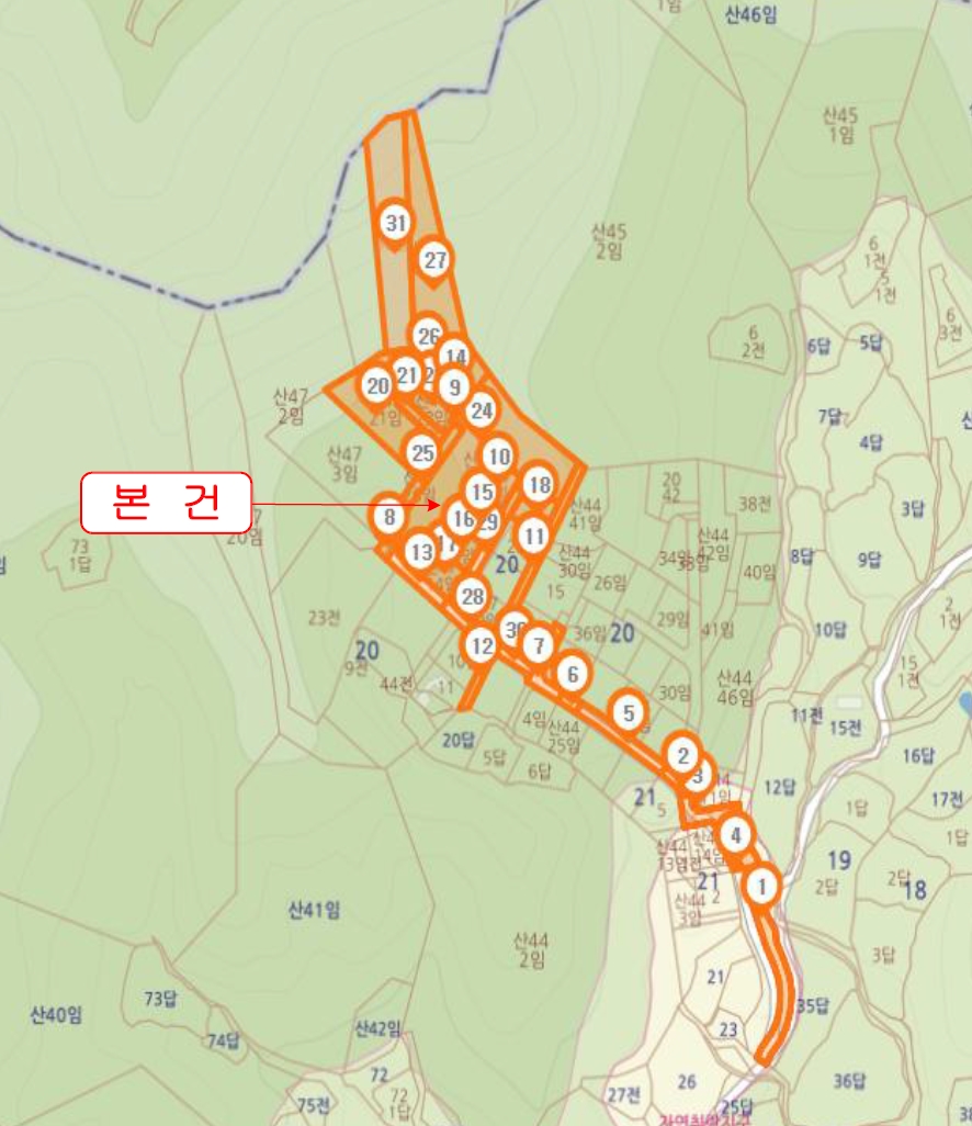 충청북도 청주시 서원구 남이면 문동리 21-6 외 28필지 도로 경매 사진 66