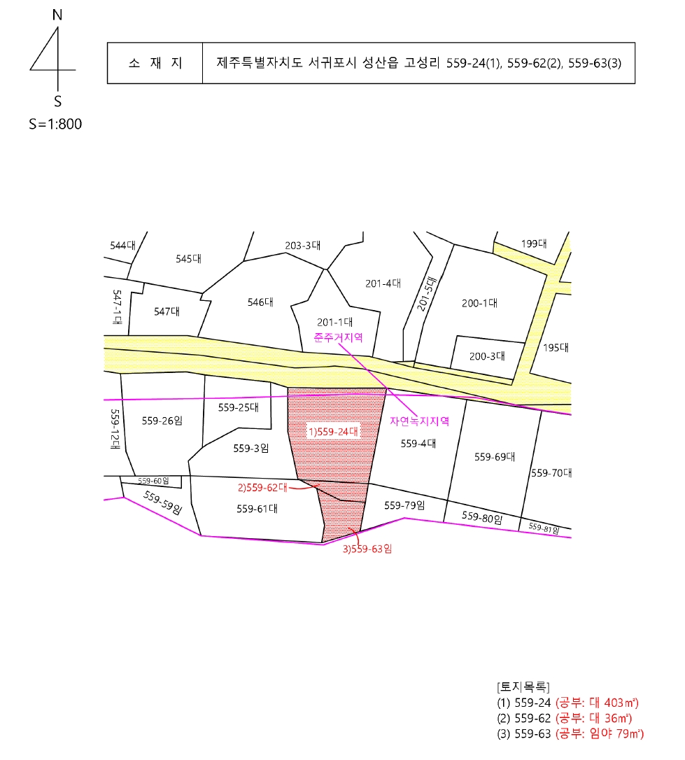 제주특별자치도 서귀포시 성산읍 고성리 559-24 외 2필지 대지 경매 사진 11