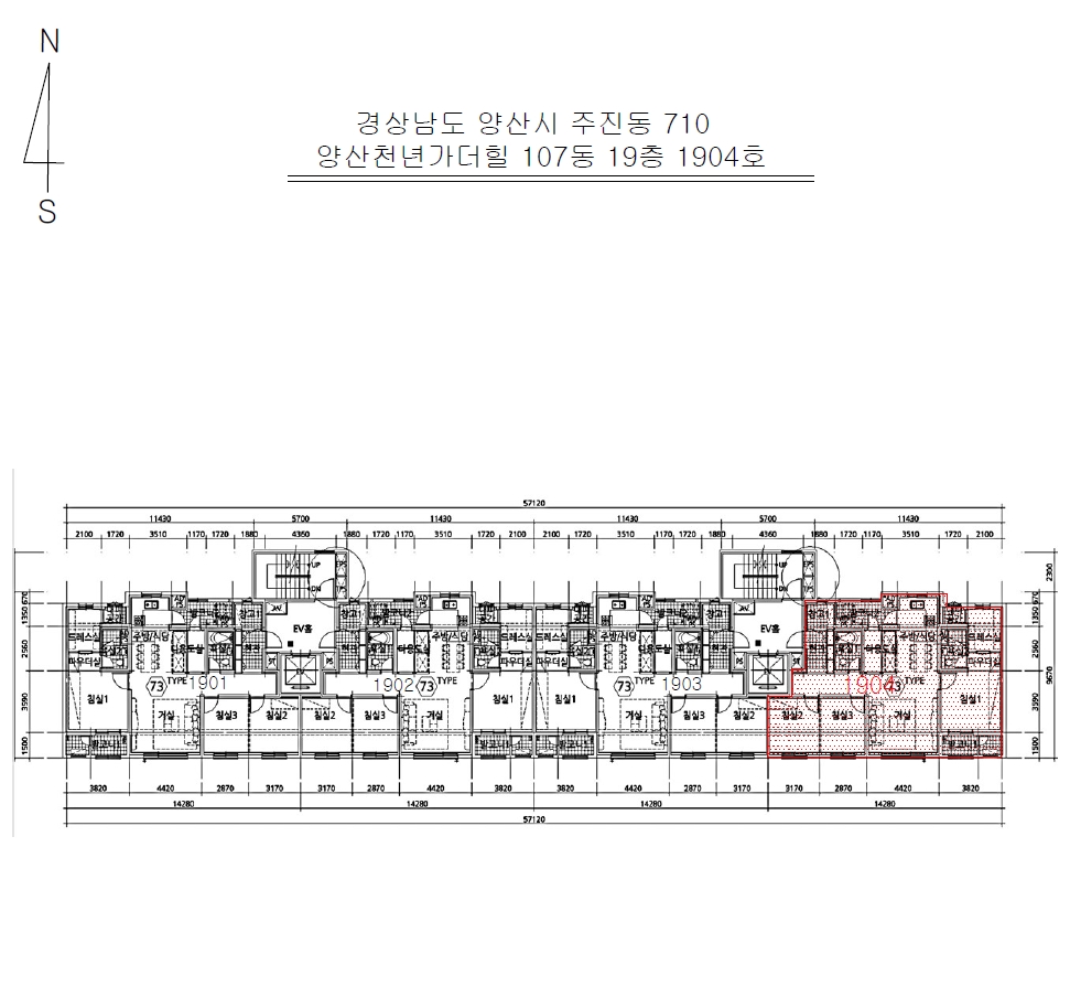 경상남도 양산시 주진동 710 양산천년가더힐 107동 19층1904호 아파트 경매 사진 21