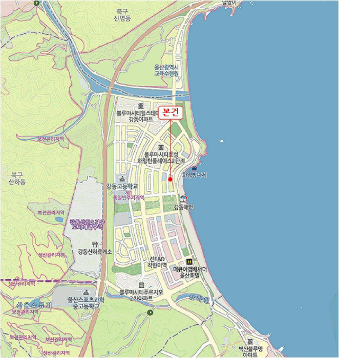 울산광역시 북구 산하동 강동산하지구도시개발사업지구58블럭2롯트, 오션파크1동 1층102호 근린상가 경매 사진 8