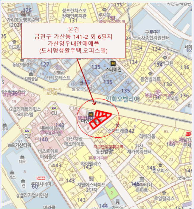 서울특별시 금천구 가산동 141-2 가산양우내안애애플 제2층 제204호 외 6필지 오피스텔(주거) 경매 사진 11