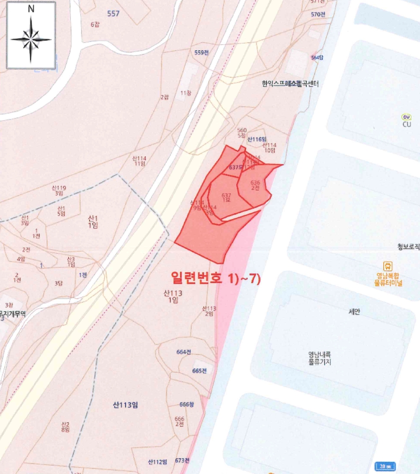 경상북도 칠곡군 지천면 연화리 산114-9 외 6필지 임야 경매 사진 14