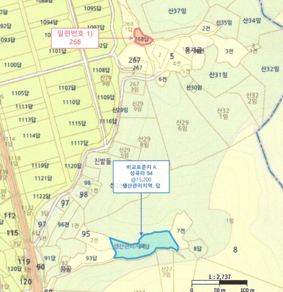 충청남도 금산군 남이면 성곡리 268 외 2필지 답 경매 사진 30