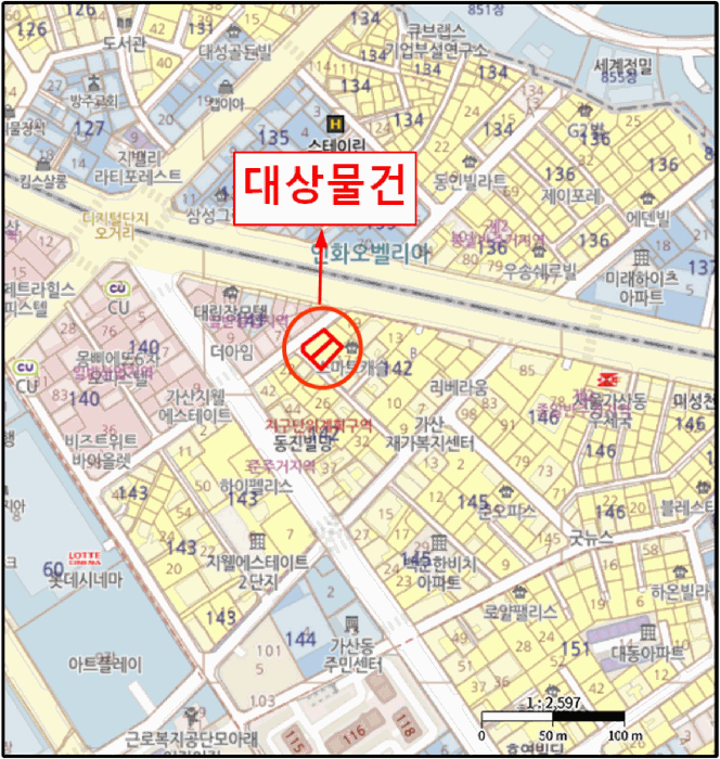 서울특별시 금천구 가산동 142-20 벨리지움 제6층 제602호 외 1필지 오피스텔(주거) 경매 사진 13