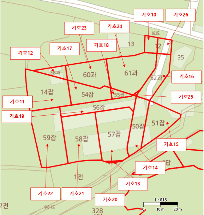 경상북도 영천시 금호읍 삼호리 29 외 27필지 답 경매 사진 43