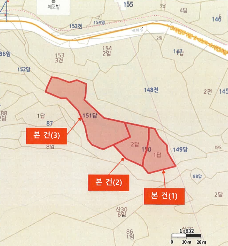경상남도 하동군 화개면 탑리 150-1 외 2필지 답 경매 사진 5