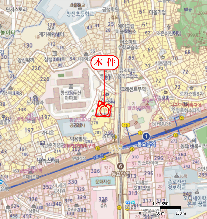 서울특별시 종로구 창신동 255-1 11층1105호 외 1필지 오피스텔(주거) 경매 사진 19