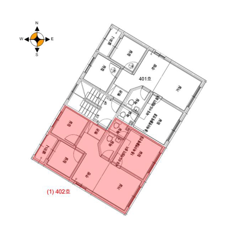 인천광역시 미추홀구 용현동 611-39 우솔빌3동 4층402호 다세대(빌라) 경매 사진 16