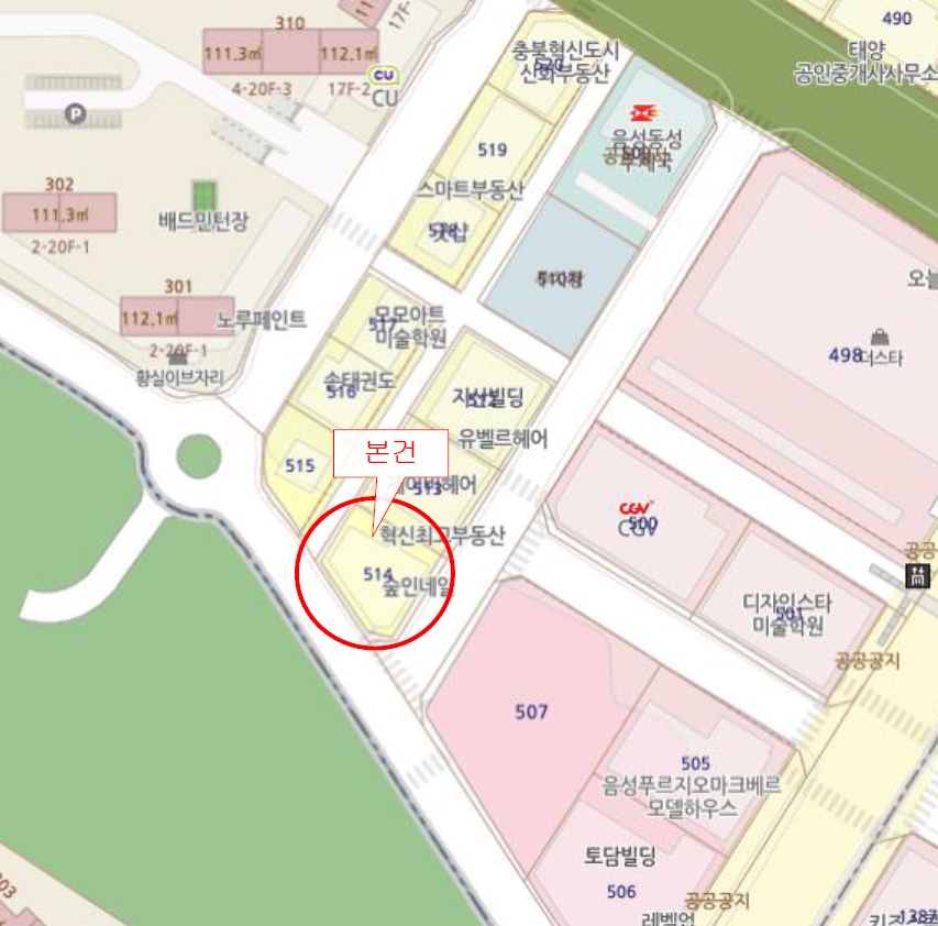 충청북도 음성군 맹동면 동성리 514 베누스빌딩 2층202호 근린상가 경매 사진 11
