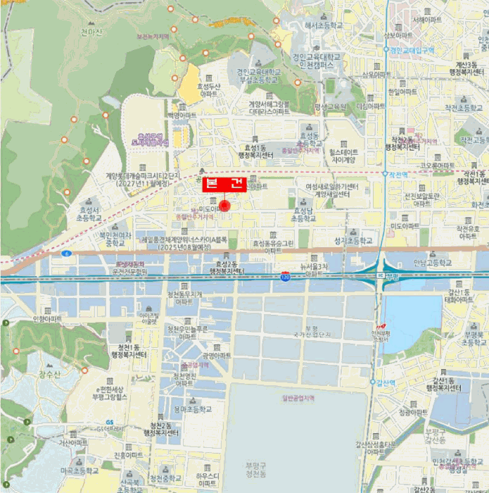 인천광역시 계양구 효성동 232-36 효성라온힐스 가동 5층502호 외 1필지 오피스텔(주거) 경매 사진 10