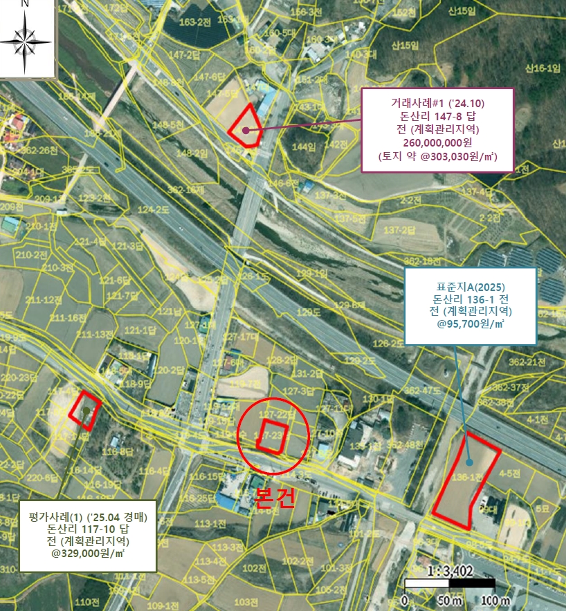 충청북도 충주시 앙성면 돈산리 127-23 답 경매 사진 8