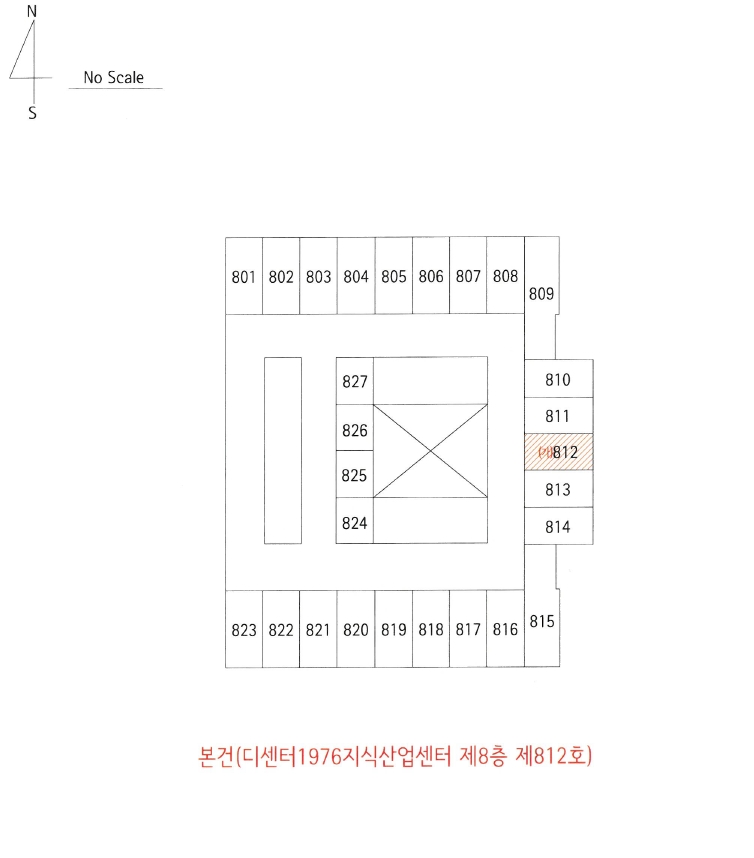 대구광역시 서구 중리동 1166-1 디센터1976지식산업센터 8층812호 아파트형공장 경매 사진 19