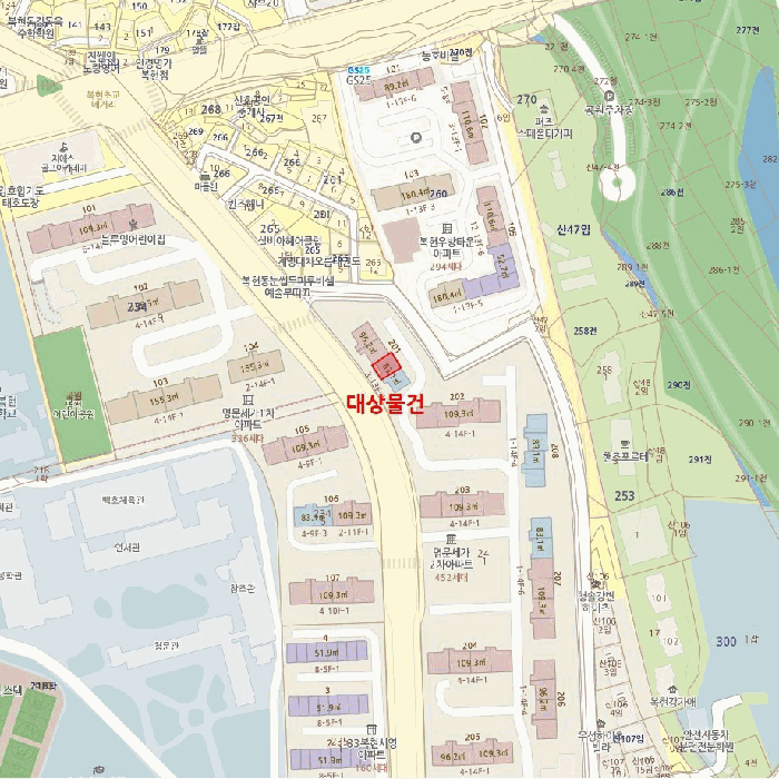 대구광역시 북구 복현동 241-1 복현블루밍브라운스톤 명문세가아파트 201동 8층803호 외 3필지 아파트 경매 사진 9