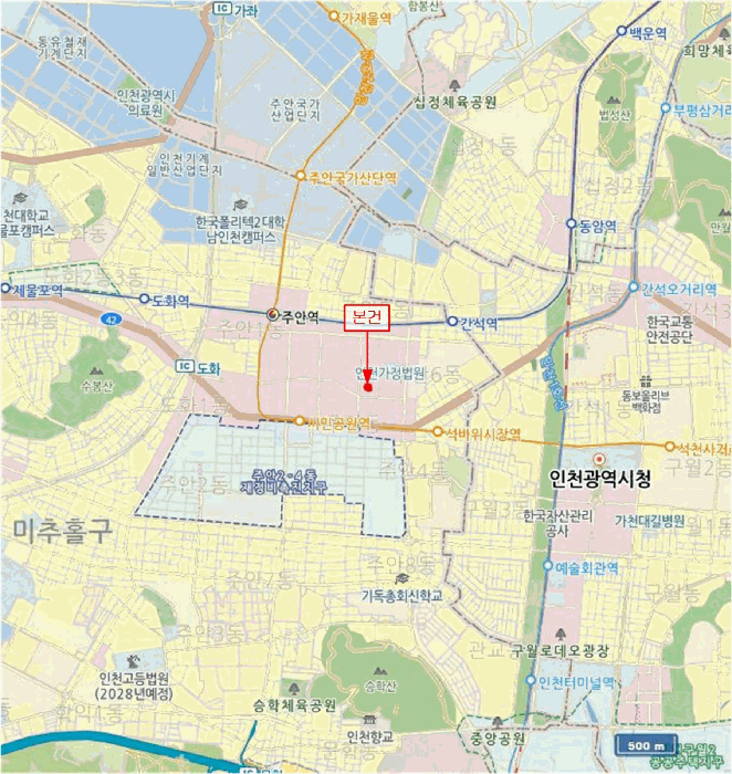 인천광역시 미추홀구 주안동 58-11 위드팰리스 14층1402호 외 3필지 오피스텔(주거) 경매 사진 12