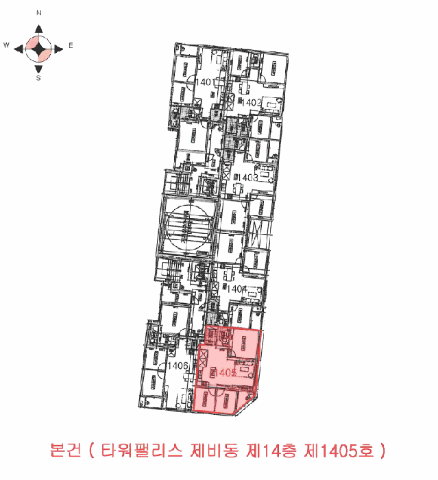 인천광역시 부평구 부평동 407-9 타워팰리스 비동 14층1405호 오피스텔 경매 사진 20