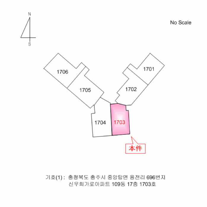 충청북도 충주시 중앙탑면 용전리 696 신우희가로아파트 109동 17층1703호 아파트 경매 사진 16