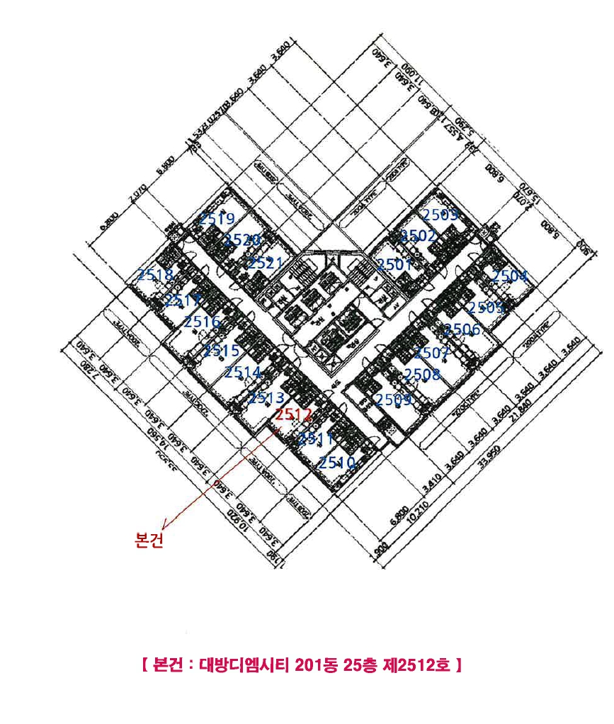 전북특별자치도 전주시 덕진구 장동 1111 대방디엠시티 201동 25층 2512호 오피스텔 경매 사진 37