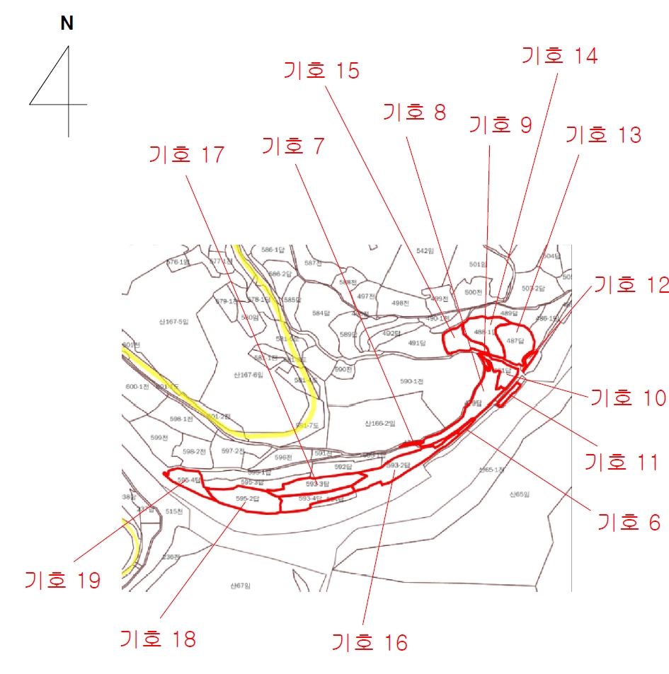 충청북도 제천시 백운면 애련리 477 외 13필지 답 경매 사진 44