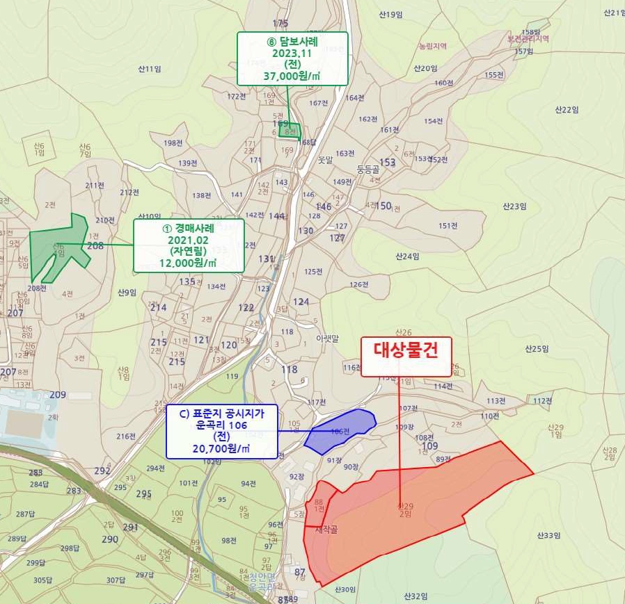 충청북도 괴산군 청안면 운곡리 산29-2 외 1필지 임야 경매 사진 9