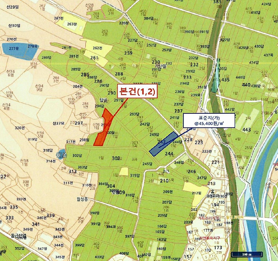 경상북도 영천시 청통면 송천리 299 외 1필지 답 경매 사진 6