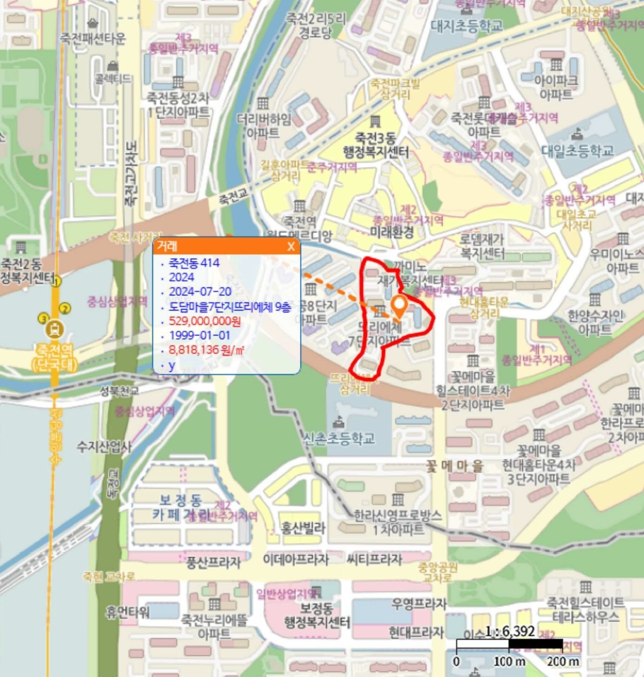 경기도 용인시 수지구 죽전동 414 도담마을7단지뜨리에체아파트 705동 3층303호 아파트 경매 사진 7