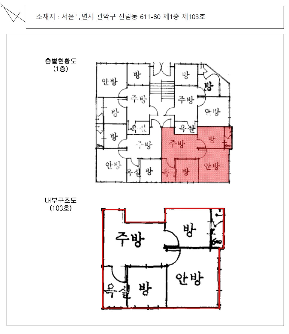 서울특별시 관악구 신림동 611-80 1층103호 다세대(빌라) 경매 사진 20