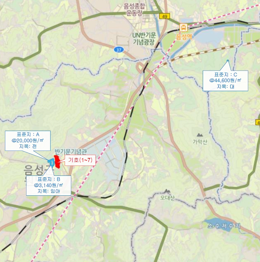 충청북도 음성군 원남면 보룡리 42-5 외 6필지 동물및식물관련시설 경매 사진 56