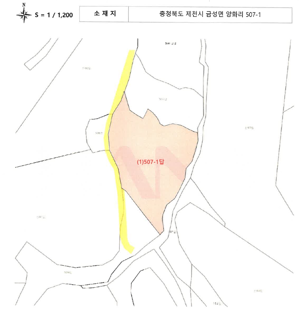 충청북도 제천시 금성면 양화리 507-1 답 경매 사진 16