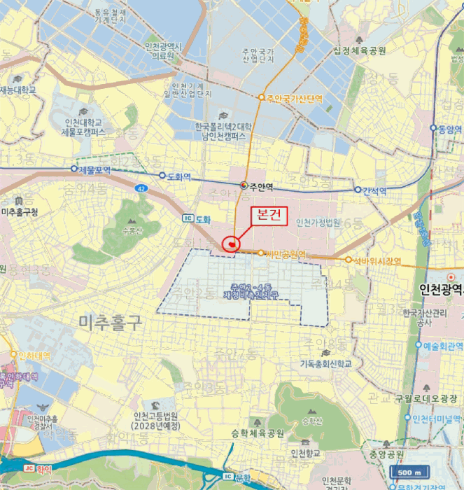 인천광역시 미추홀구 주안동 197-17 스위트리아아파트 4층401호 외 1필지 오피스텔(주거) 경매 사진 12