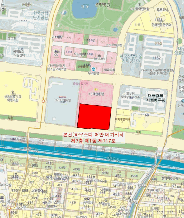대구광역시 동구 신서동 1188-1 하우스디어반메가시티 7층1동717호 오피스텔 경매 사진 19