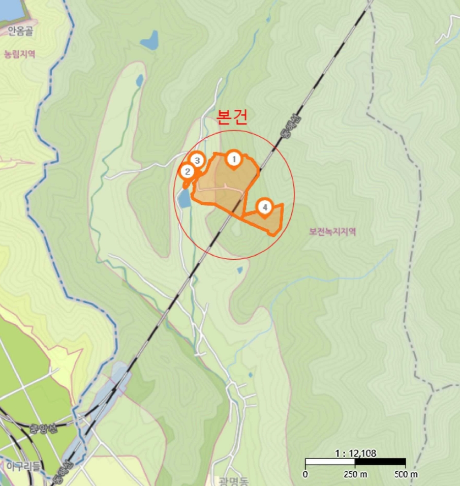 경상북도 경주시 광명동 산150 외 1필지 임야 경매 사진 3