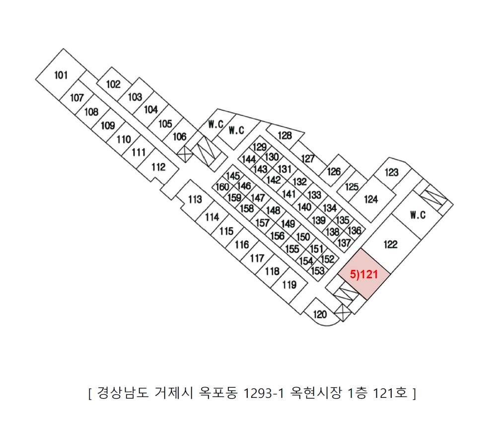 경남 거제시 옥포동 1293-1, 1층 121호 (옥포동,옥현시장) 근린상가 경매 사진 8