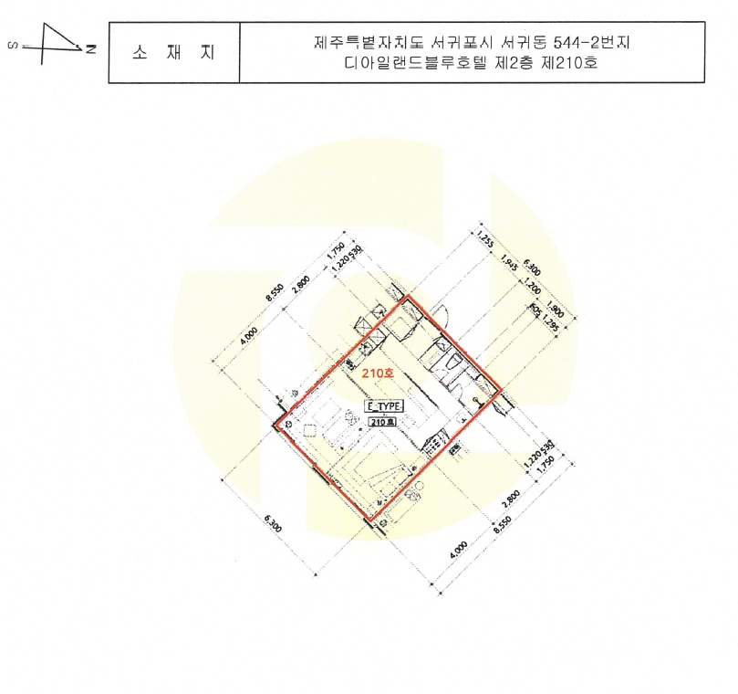 제주특별자치도 서귀포시 서귀동 544-2 디 아일랜드 블루 호텔 2층 210호 콘도(호텔) 경매 사진 13