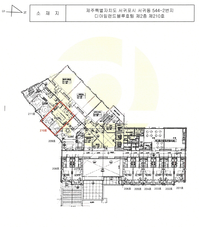 제주특별자치도 서귀포시 서귀동 544-2 디 아일랜드 블루 호텔 2층 210호 콘도(호텔) 경매 사진 15