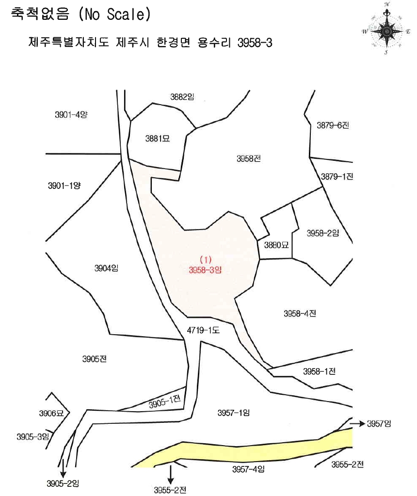 제주특별자치도 제주시 한경면 용수리 3958-3 임야 경매 사진 13
