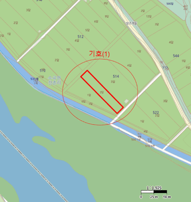 경상남도 진주시 수곡면 창촌리 514-2 답 경매 사진 19