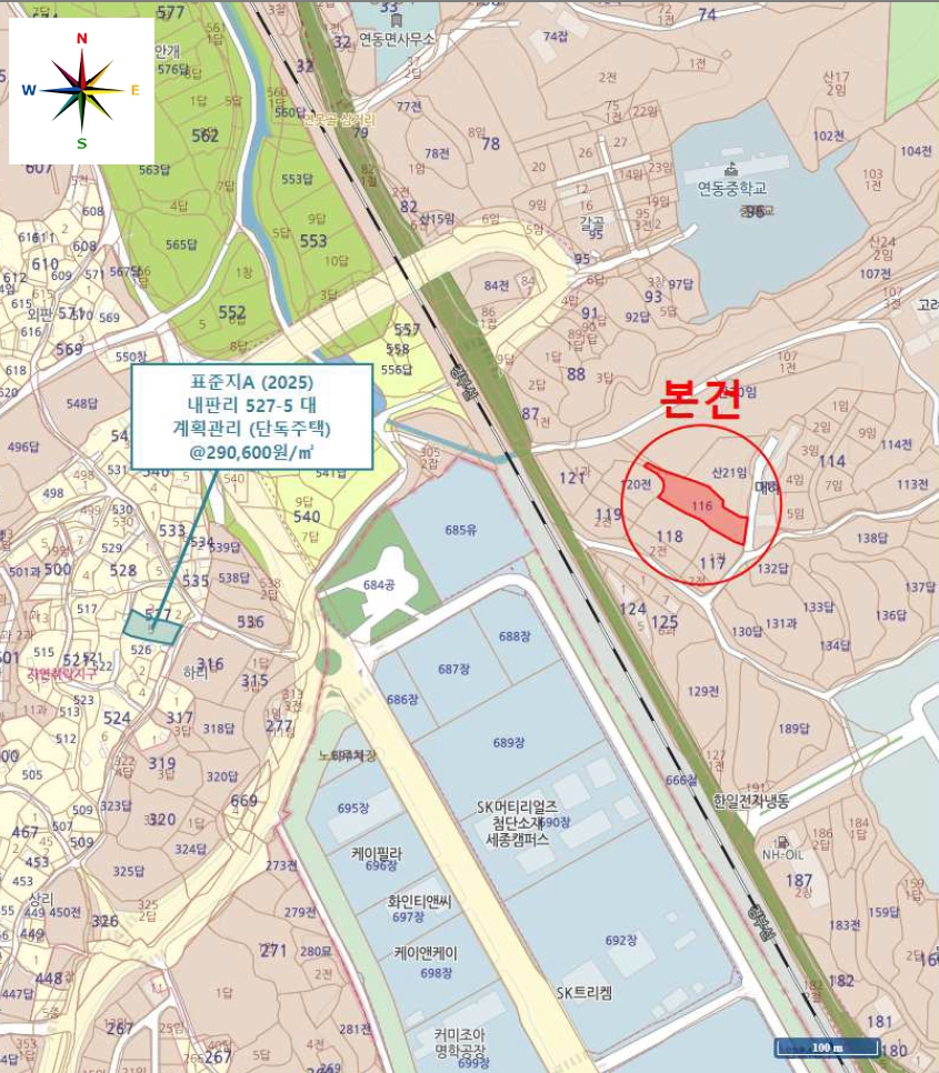 세종특별자치시 연동면 내판리 116 대지 경매 사진 22