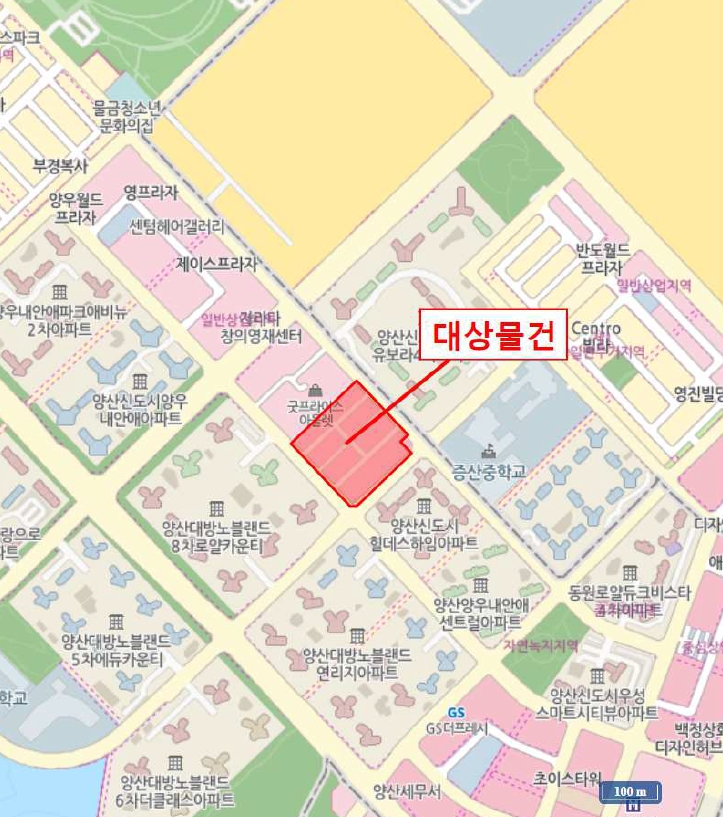 경상남도 양산시 물금읍 가촌리 1280-4 나래메트로시티 디동 1층 108호 근린상가 경매 사진 6