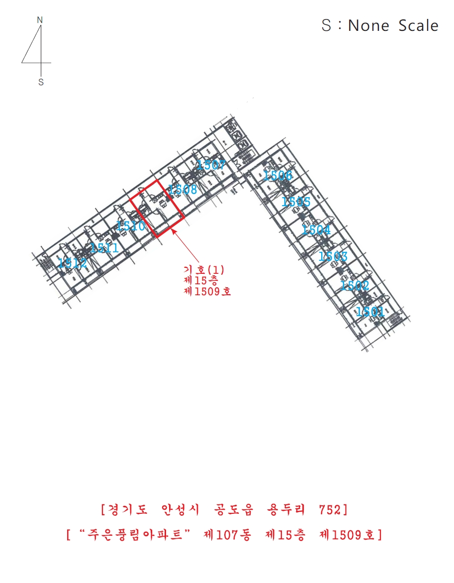 경기도 안성시 공도읍 용두리 752 주은풍림아파트 107동 15층1509호 아파트 경매 사진 23