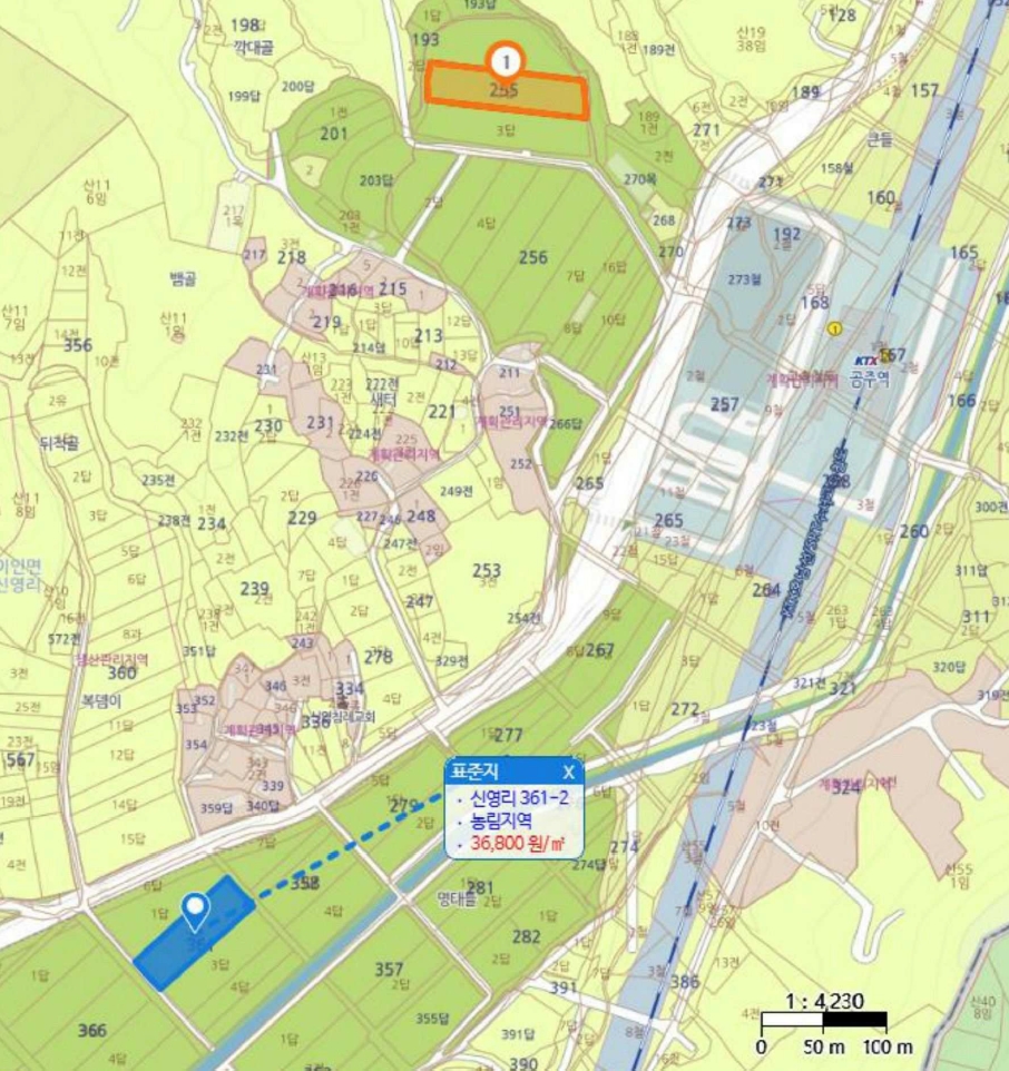충청남도 공주시 이인면 신영리 255-2 답 경매 사진 15