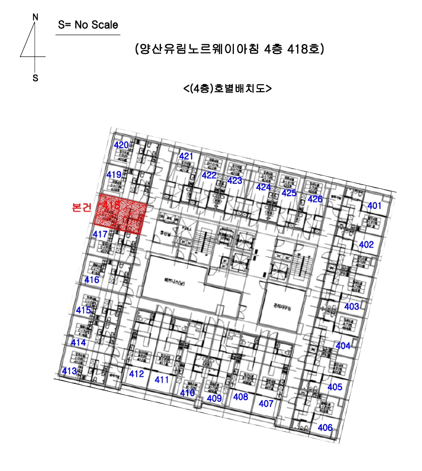 경상남도 양산시 물금읍 가촌리 1290-2 양산유림노르웨이아침 4층418호 오피스텔 경매 사진 16