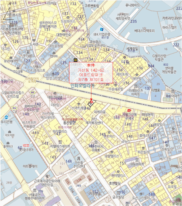 서울특별시 금천구 가산동 142-62 이호드림파크 제7층 제701호 오피스텔 경매 사진 22